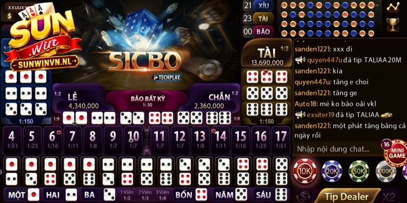 Bước chân vào sảnh cược Casino Sunwin người chơi sẽ được thỏa sức lựa chọn 