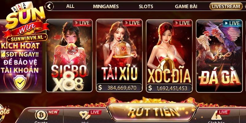 Casino Sunwin là tâm điểm thu hút những cược thủ đam mê sự đấu trí