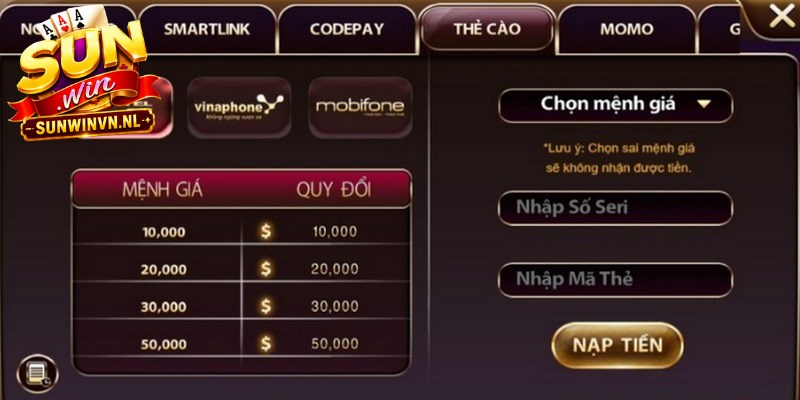 Nạp Tiền Sunwin - Hướng Dẫn Kênh Thanh Toán 2026 1 Quy trình nạp tiền Sunwin nhanh chóng và minh bạch
