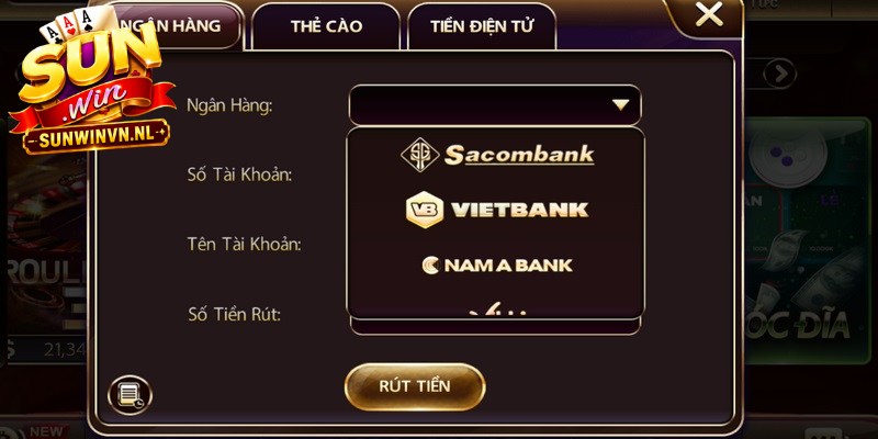 Điều kiện được chuẩn hóa trước khi tiến hành thao tác rút tiền Sunwin